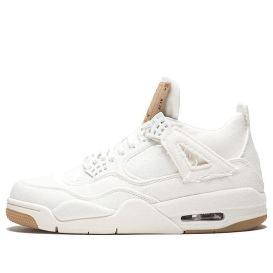 Levi's x Air Jordan 4 Retro 'White Denim'  AO2571-100 Epoch-Defining Shoes