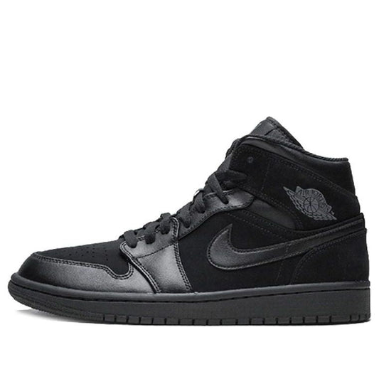 Air Jordan 1 Mid 'Triple Black 2018'  554724-050 Vintage Sportswear