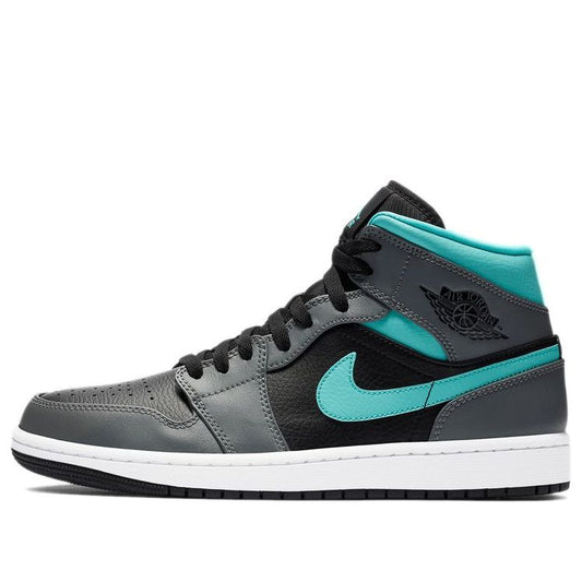 Air Jordan 1 Mid 'Grey Aqua'  554724-063 Classic Sneakers