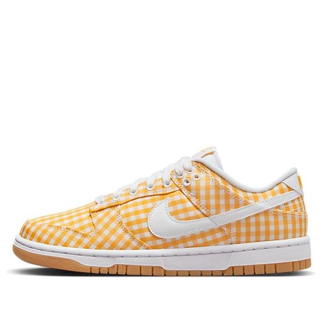 (WMNS) Nike Dunk Low 'Yellow Gingham'  DZ2777-700 Vintage Sportswear