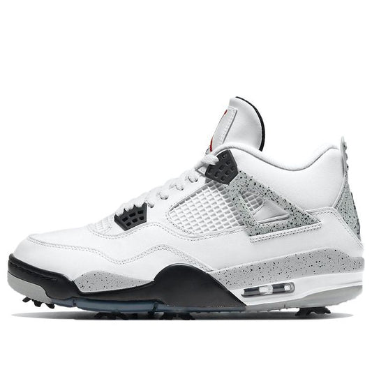 Air Jordan 4 Golf 'White Cement'  CU9981-100 Signature Shoe