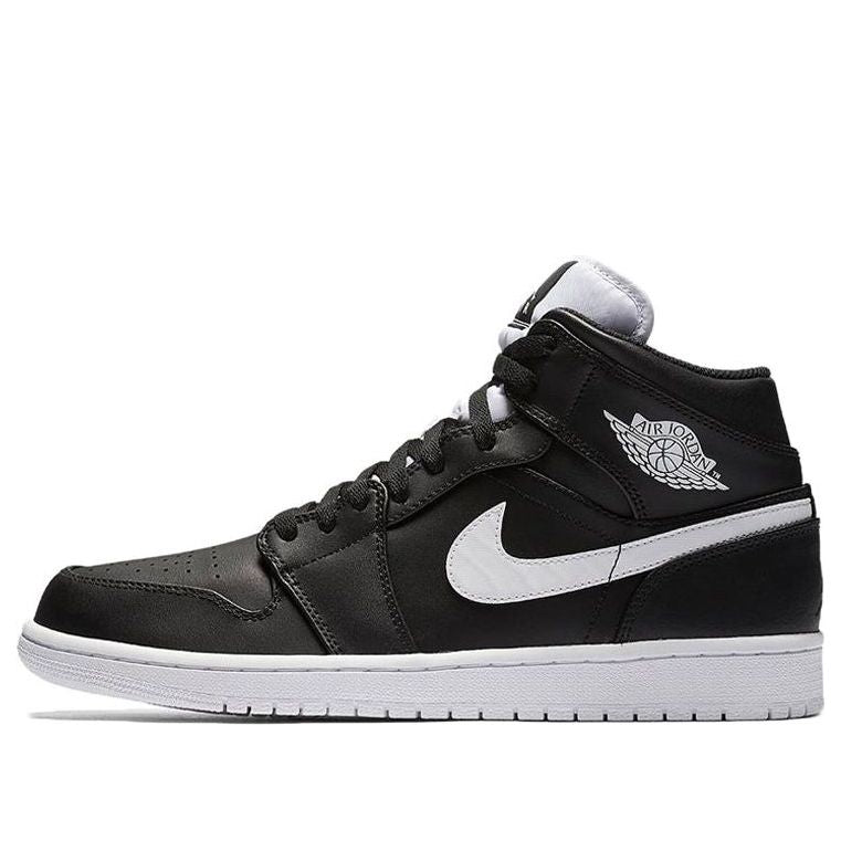 Air Jordan 1 Retro Mid 'Black White'  554724-038 Vintage Sportswear