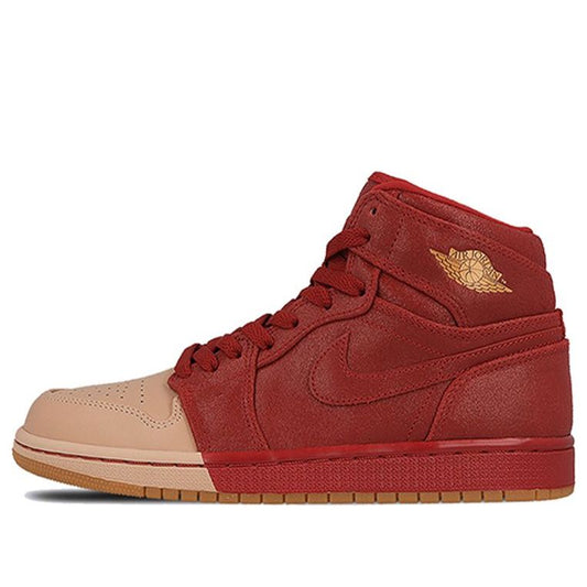 (WMNS) Air Jordan 1 Retro High Premium 'Dipped Toe Gym Red'  AH7389-607 Epoch-Defining Shoes